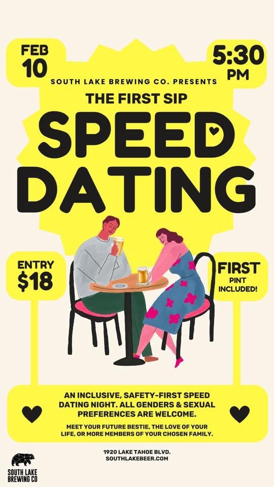 South Lake Tahoe Speed Dating Night at South Lake Brewing Co. - News Directory 3